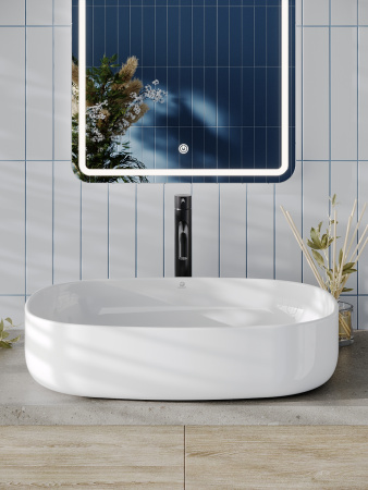 Раковина накладная (60х42) Agger ASO21600 белый глянец