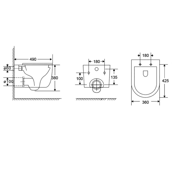 Унитаз подвесной безободковый AQUAme AQM2013PRO