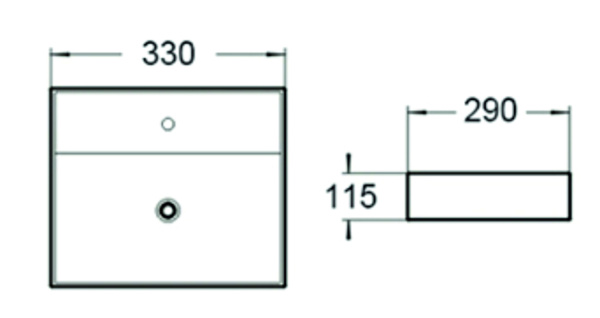 Раковина подвесная (33х29) SantiLine SL-2001