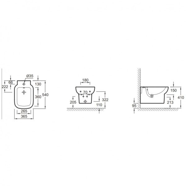 Биде подвесное Jacob Delafon Replay E4834-00