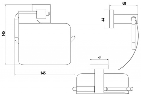 Бумагодержатель с крышкой Timo Selene 10042/00