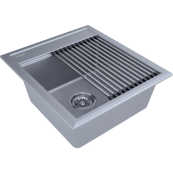 Кухонная мойка Paulmark  Stepia 45 PM114651-GRM серый металлик