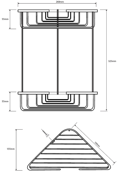 Полка двойная угловая Bemeta Cytro 102308132