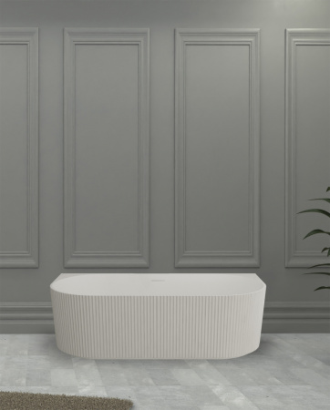 Ванна из искусственного камня (170х75)  ABBER Stein AS9630 белая матовая