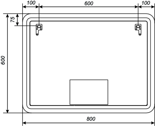 Зеркало (80х60)  1Marka Amour 80 Ц0000012836