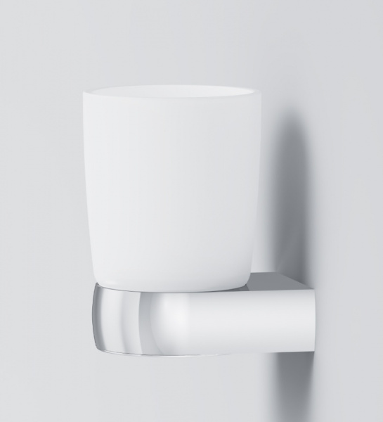 Стеклянный стакан с настенным держателем Am.Pm Sensation A3034300