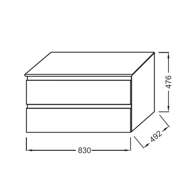 Тумба под раковину Jacob Delafon Madeleine 80 EB2083-J51 матовая