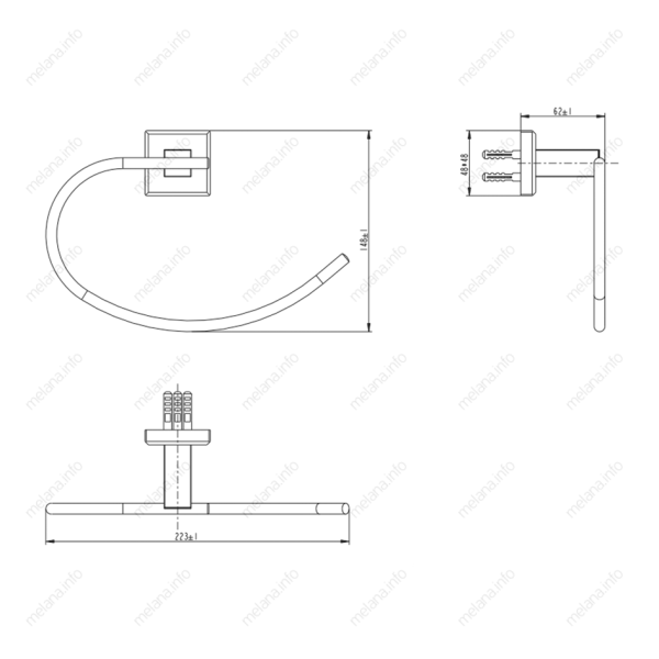 Держатель для полотенца Melana  MLN-862009