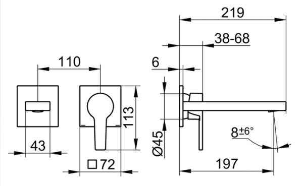 Смеситель для раковины Keuco Edition 11, 51116010200