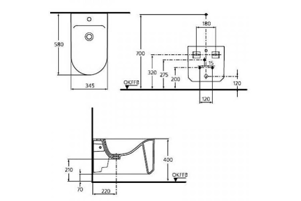 Биде подвесное Ideal Standard Moments K506101