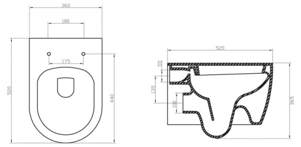 Унитаз подвесной BelBagno Marino BB105CH