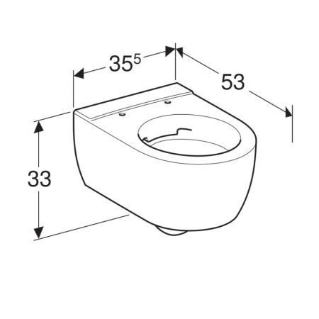 Унитаз подвесной безободковый Geberit iCon 204060000