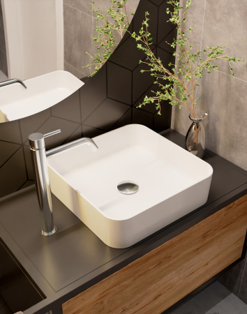 Раковина накладная (40x40) AQUAme AQM5008
