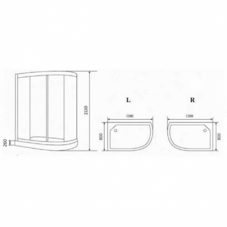 Душевая кабина Parly Bianco BM120L