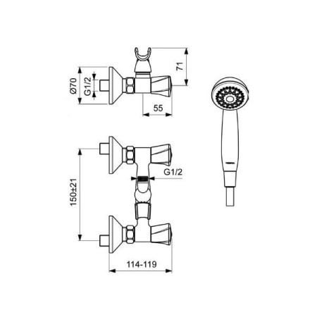 Смеситель для душа Vidima Лайф BA360AA