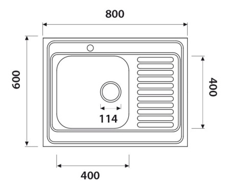Кухонная мойка KAISER KSS нержавеющая сталь (KSS-8060L)