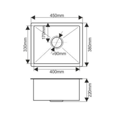 Кухонные мойки:(45х38х20,5) MELANA ProfLine H4538 с коландером, сатин