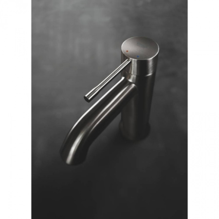 Смеситель для раковины Grohe Essence New с низким изливом 23590 AL1 (23590AL1) темный графит матовый