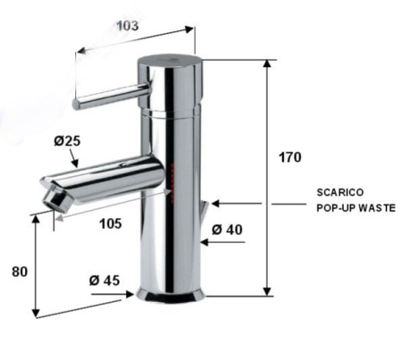 Смеситель для раковины Daniel S20605YC 86
