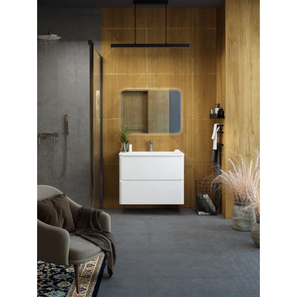 Тумба без раковины Art&Max Sanremo AM-Sanremo-800-2C-SO-BL белый глянец