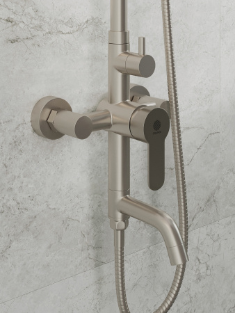 Душевая система Orange Steel M99-911ni смеситель с изливом, никель