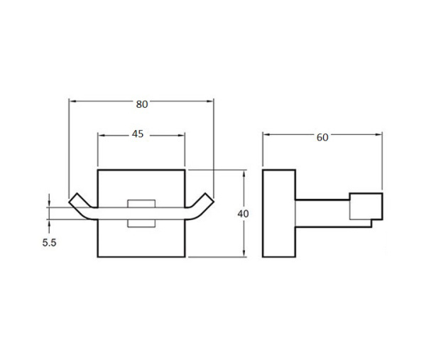 Крючок двойной Bronze de Luxe 1760'S LOFT 10507