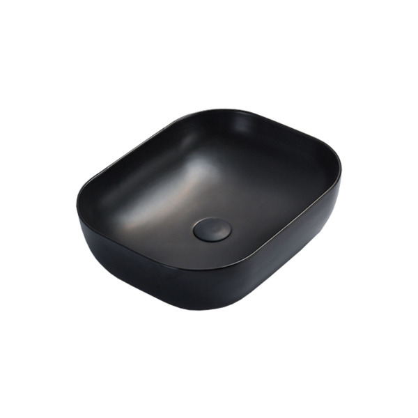 Раковина накладная (50х40) Vincea VBS-101MB матовый черный,