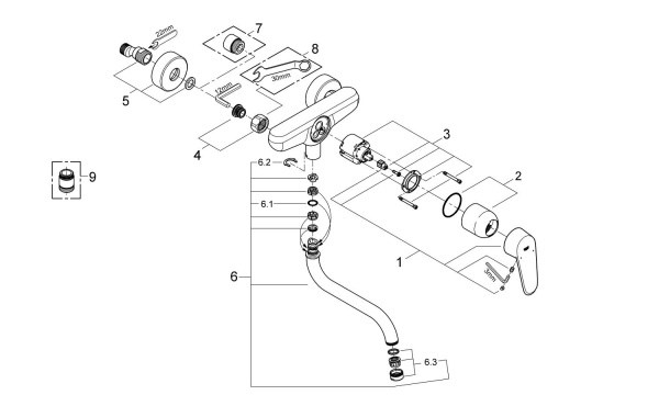 Смеситель однорычажный для кухни Grohe Eurodisc Cosmopolitan 33772 002 (33772002) хром