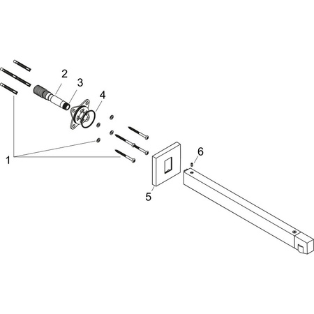 Кронштейн для верхнего душа 390 мм Hansgrohe Pulsify E 24337140 шлифованная бронза