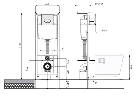 Комплект унитаза с инсталляцией Santek Бореаль 1WH302464