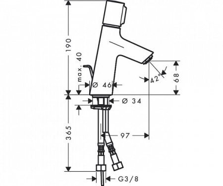 Смеситель для раковины Hansgrohe Talis Select S 72040000