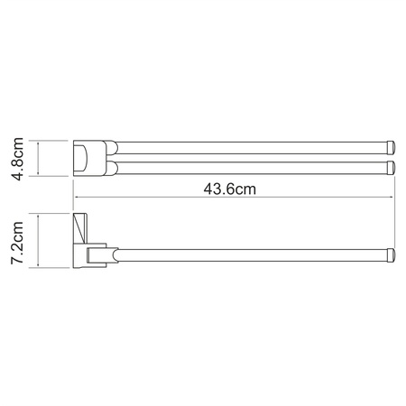 Держатель полотенец двойной WasserKRAFT Leine K-5031WHITE
