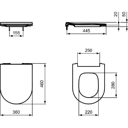 Крышка-сиденье Ideal Standard Blend Curve Sandwich T520801