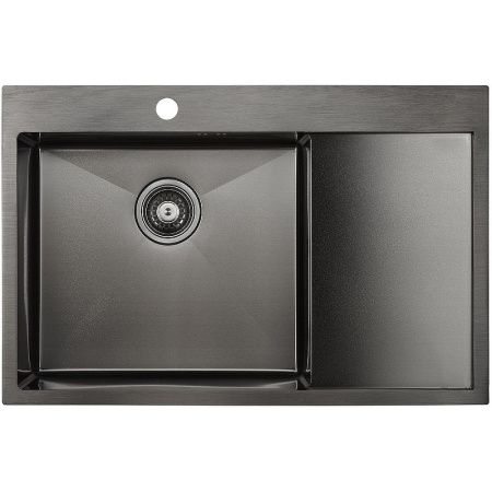 Кухонная мойка Paulmark   Atlan L PM217851-GML вороненая сталь левая