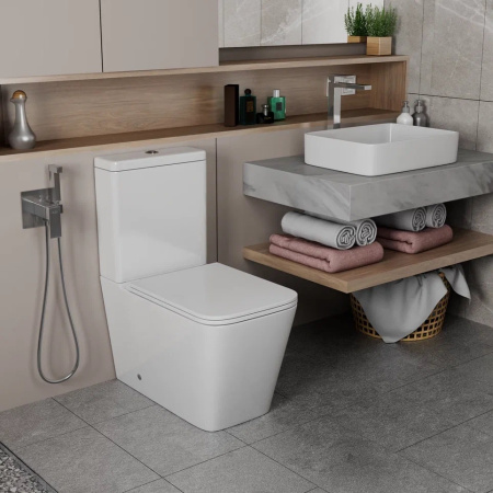 Унитаз-компакт безободковый D&K Berlin DT1437016