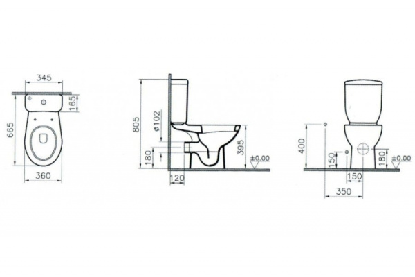 Унитаз VITRA Arkitekt 9706B003-1174
