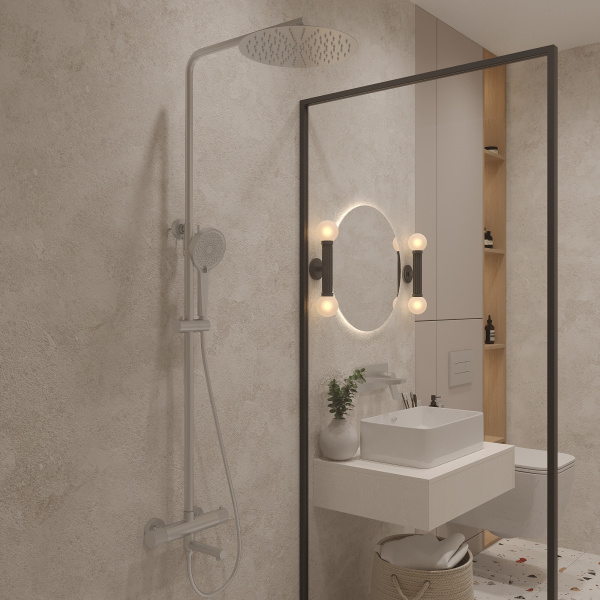 Душевая система с термостатом Oliveeka Y OL-739902-CR, хром