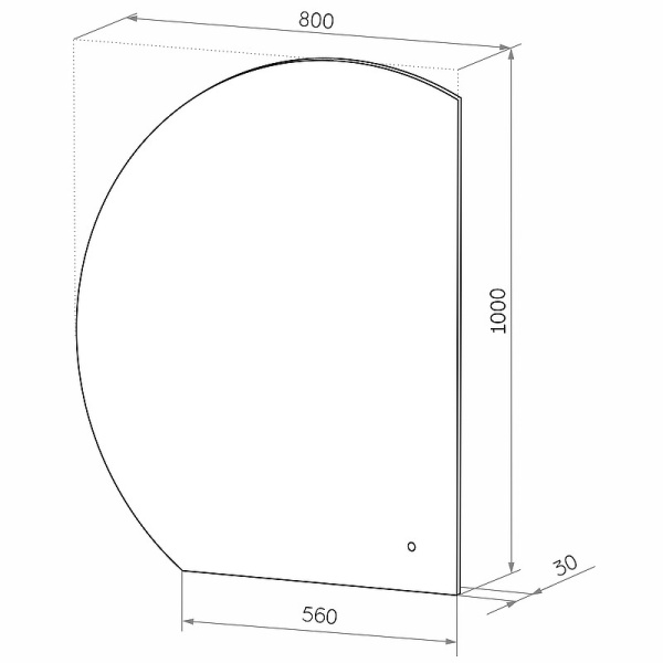 Зеркало с подсветкой (100x80) Continent Erist ЗЛП3565