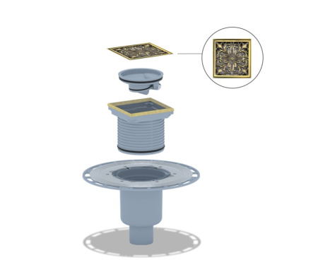 Душевой трап Bronze de Luxe 21975-5902