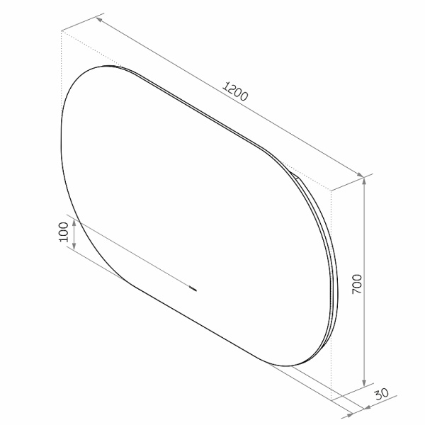Зеркало с подсветкой (120х70) Continent Fleur ЗЛП639