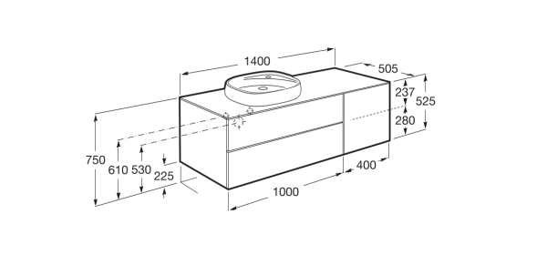 Тумба под раковину Roca Beyond 851402402
