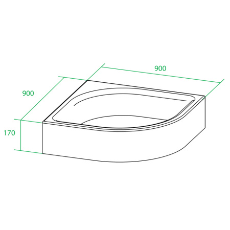 Душевой поддон IDDIS Optima Home  P29W, белый