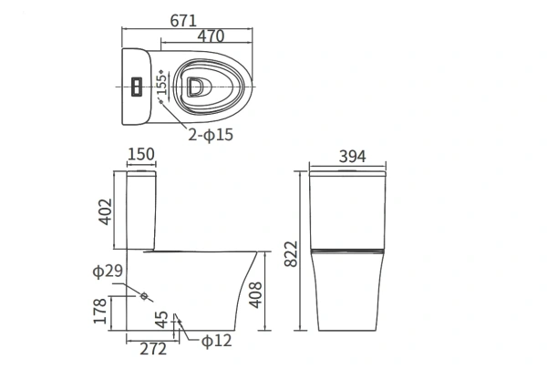 Унитаз напольный Arrow AB2232H безободковый, без бачка, с сиденьем микролифт
