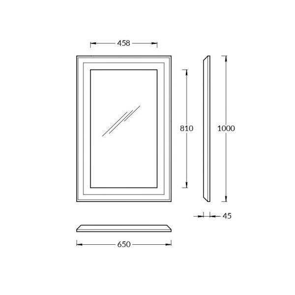 Зеркало (65х100) Kerama Marazzi Plaza Classic PL.C.mi.65\CAP