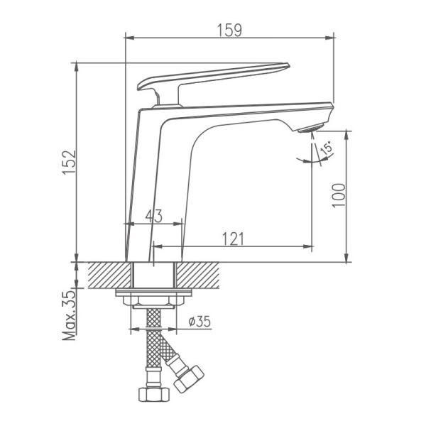 Смеситель для раковины Haiba HB10548-8 Смеситель для раковины Haiba HB10548-8