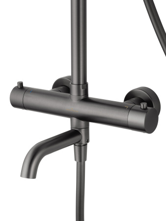 Душевая система с термостатом WONZON & WOGHAND STICK, темный графит WW-88739903-BGM