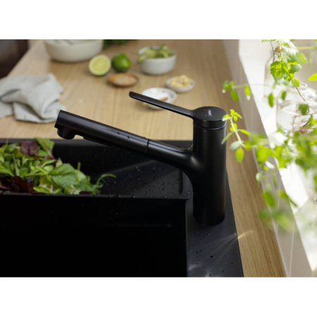  Смеситель для кухни Hansgrohe Zesis M33 sBox lite 74803800, черный матовый