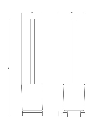 Туалетный ершик в комплекте WONZON & WOGHAND ECLIPSE, глянцевое золото WW-9129-LG