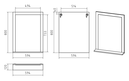 Зеркало (60х80) Misty Сахара 60 П-Сах02060-011