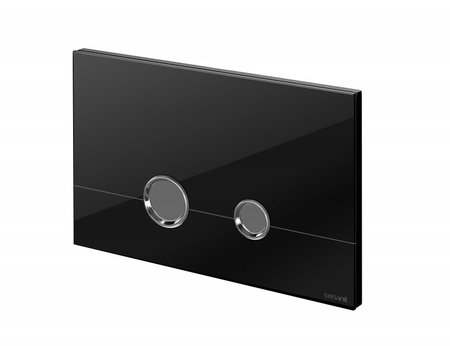 Кнопка Cersanit STERO черная глянцевая стекло P-BU-STE/Blg/Gl